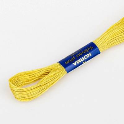 Niťárna Vyšívací příze NORMA / BAVLNKA 1642 citronová žlutá, jednobarevná, 1,5g/15m