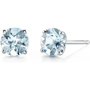 Eppi Zlaté náušnice s okrúhlymi akvamarínmi Frey E34079