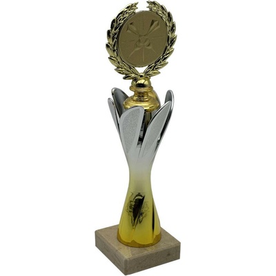 ProZona Sportovní trofej design terče mramorový podstavec zlato-stříbrná 28 cm