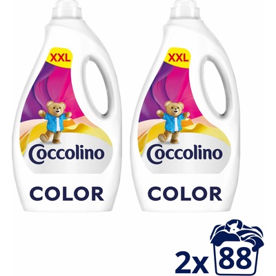 Coccolino Color prací prostriedok na farebnú bielizeň 2 x 3,52 l 88 PD