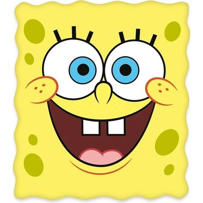 Herding polštář SpongeBob Head 27 x 31 žlutý
