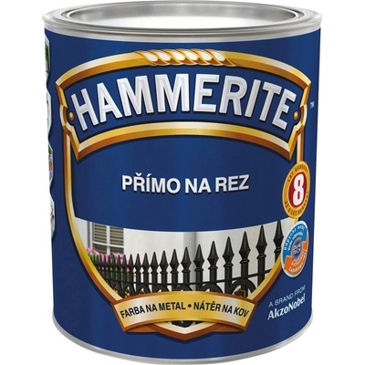 Akzo Nobel Hammerite přímo na rez kladívkový 2,5L Tmavě hnědý Tmavě zelený