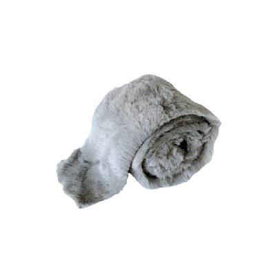 Dekoračná kožušina - stuha 8cm 1,5m - sivá