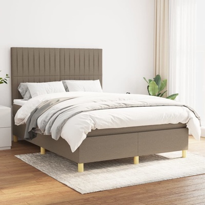 vidaXL 11461.3142493 Boxspring postel s matrací taupe textil