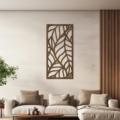 dřevo života Dekorační panel LEAF Rozměry (cm): 20x40, Zvolte barvu dekoru: Ořech