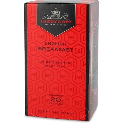 Harney & Sons English Breakfast 20 hedvábných sáčků v plechovce