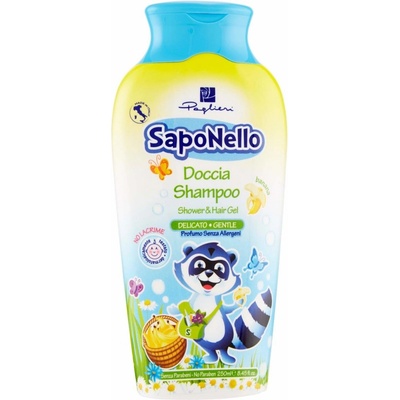 SapoNello dětský sprchový gel a šampon 2v1 s vůní banánu 250 ml