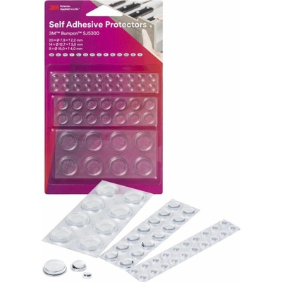 3M Bumpon sada ochranných dorazů 7,9 × 2,2 mm 20 ks, 12,7 × 3,5 mm 14 ks, 19,1 × 4,1 mm 8 ks – Zboží Dáma