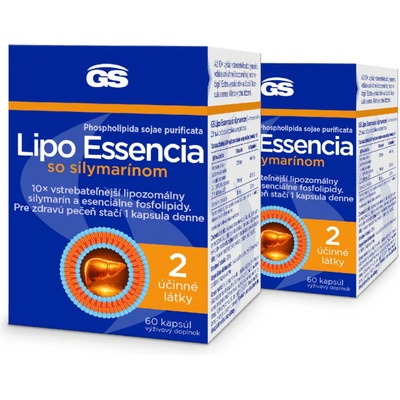 GS Lipo Essencia so silymarínom 2 x 60 kapsúl