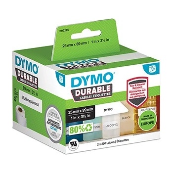 DYMO полипропиленови етикети 89мм x 25мм, бели, мултифункционален, 2x350 бр, 2112285 (2112285)