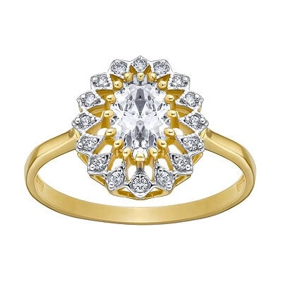 SILVEGO Zlatý prsten Rae ze žlutého zlata s Brilliance Zirconia FNNNF162RGYW