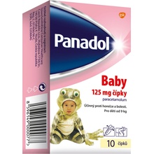 PANADOL BABY RCT 125MG SUP 10