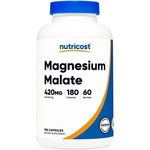 Nutricost Magnesium Malate, 420 mg, 180 капсули, Nutricost (67296 (469101) NC)