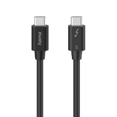 Кабел "USB-C" Thunderbolt-5, 80 Gbit/s, 5A, 240W, Ultra-HD 8K, 1.00 m (HAMA-200796)