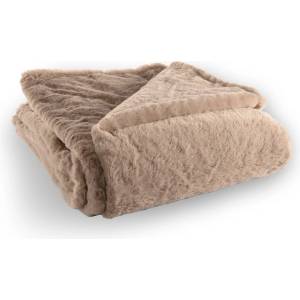 Tiseco Home Studio Кафяво одеяло от изкуствена кожа 150x200 cm Ruby - Tiseco Home Studio (3611TAUPE)