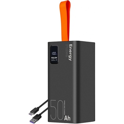 OBAL:ME EnergyPulse Fast Charging Power Bank 50000 mAh 22.5W - преносима външна батерия с USB-C порт, и 4xUSB-A изхода (черен)
