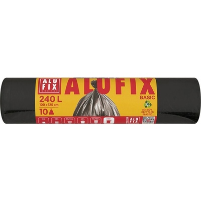 ALUFIX Vrece na odpad 240 l 10 ks 20µm Economy čierne