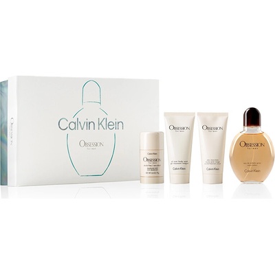Calvin Klein Obsession For Men EDT 125 ml + deostick 75 ml + balzám po holení 100 ml + sprchový gel 100 ml