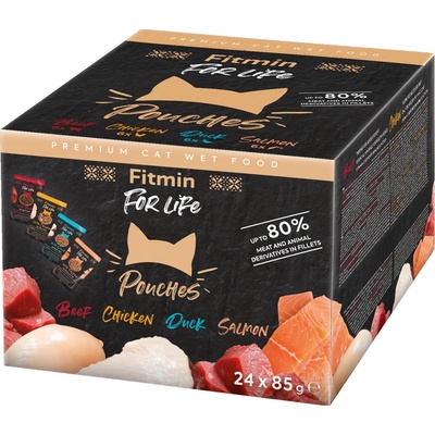 Dibaq Fitmin For Life Мултипакет джобчета за котки 24 бр. x 85g