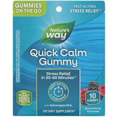 Nature's Way Quick Calm Ашваганда + Л-Теанин 10 желирани таблетки | Nature’s Way (14653)