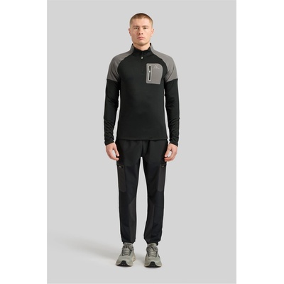 ALTRYN Men's 1/4 Zip Fleece - Black/Grey