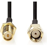 Nedis CSGL02210BK10 SMA кабел, RP SMA мъжки, RP SMA женски, позлатен, 50 Om, единично екраниран, 1 m (CSGL02210BK10)