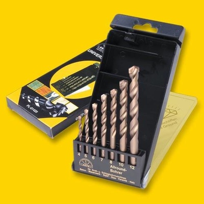 Sada vrtákov 7 dielna zlatá Artu ø4 x 80mm ø5 x 90mm ø6 x 100mm ø7 x 110mm ø8 x 120mm ø10 x 140mm ø12 x 160mm