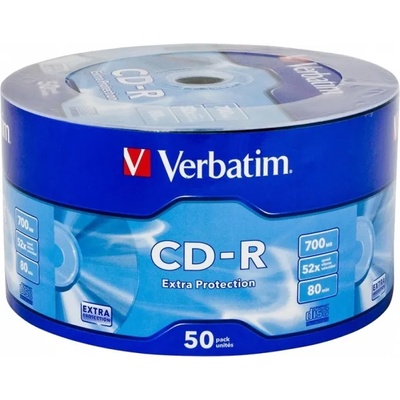 Verbatim Оптичен носител CD-R media 700MB, Verbatim, 52x, 50бр
