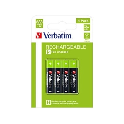 Verbatim 49514 Акумулаторни батерии AAA (HR03), 950 mAh, 1.2V, блистер, 4 бр (49514)