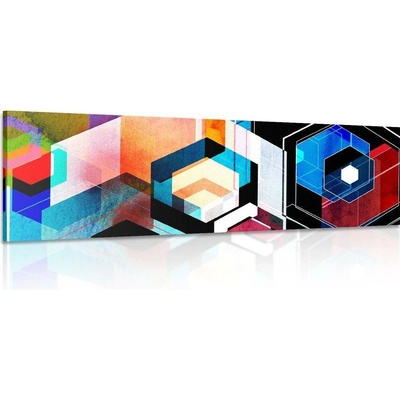 Obraz futuristická geometrie - 150x50