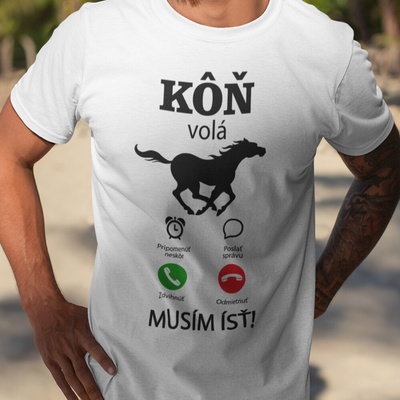 Tričko s potlačou Musím Ísť biela