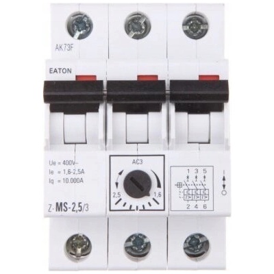 Motorový spouštěč 3-pólový Z-MS-2,5/3 248408 EATON