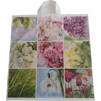 LDPE taška 42+5x47 cm s potlačou Jarné kvety 50ks Variant: 50ks