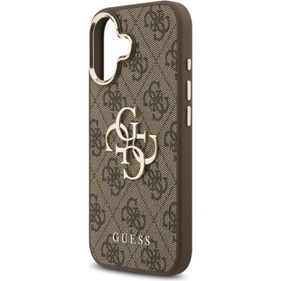 CG Mobile iPhone 17 GUESS 4G BIG CLASSIC LOGO Силиконов удароустойчив заден капак с кожен ефект за iPhone 17, BARNA/ARANY GUHCP17S4GMGCBR (GUHCP17S4GMGCBR)