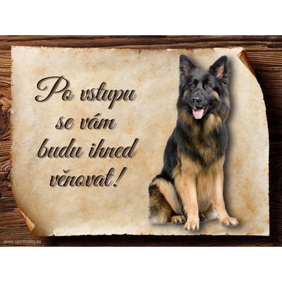 Sport hobby Cedulka Německý ovčák I Po vstupu CP122 20 x 15 cm