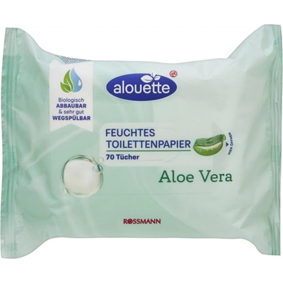 alouette Vlhčený Aloe Vera 70 ks