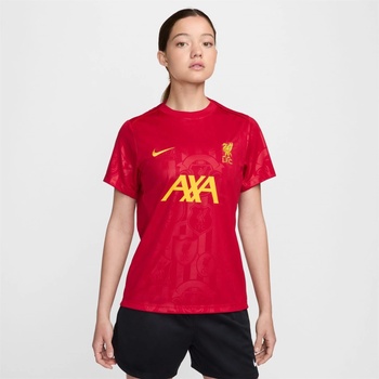 Image 1 of Nike Liverpool Academy Pro Pre Match Shirt 2024 2025 Womens - Red