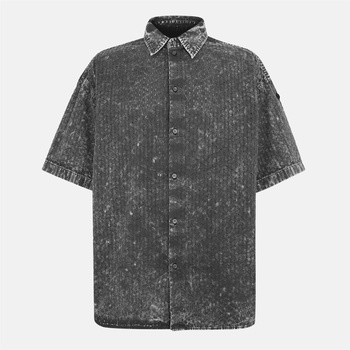 Image 1 of Diesel Риза Diesel Men's Short Sleeve Plain Shirt - Black Black