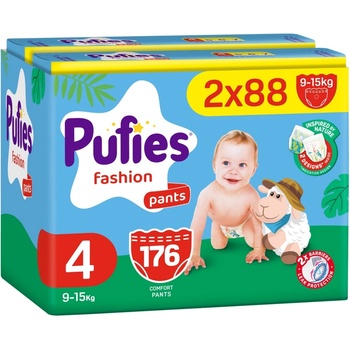 pufies Пелени гащи Pufies Fashion - Maxi, размер 4, 176 броя, 9-15 kg, Mega Pack 2 (54000240)