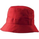 červený plátěný klobouk classic