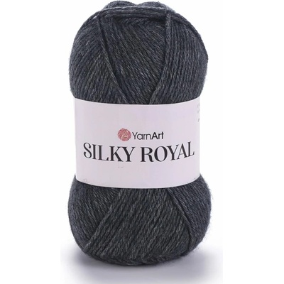 YarnArt pletací příze YarnArt SILKY ROYAL 435 tmavě šedá, klasická 50g/140m