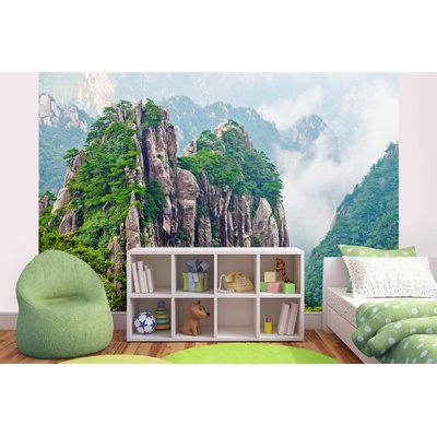 DIMEX ART Самозалепваща се флизелинова фототапета жълти планини 375 x 250 см