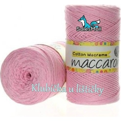 Maccaroni Cotton Macrame světle růžová 04