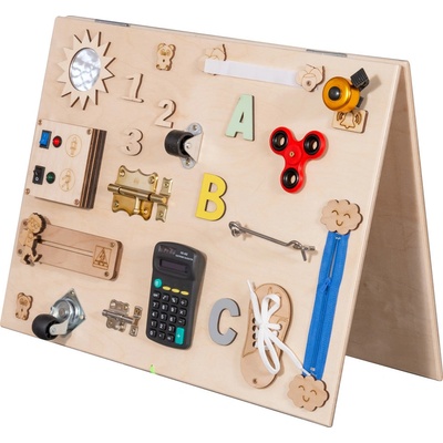 Kik KX4628 Dřevěná oboustranná manipulační tabule přírodní