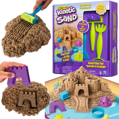Kinetic Sand plážový deň sada s hradom a doplnkami