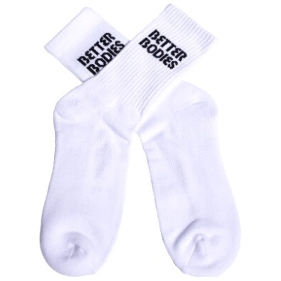Better Bodies CREW SOCKS 1-PACK ponožky 1 pár WHITE biele