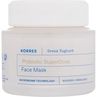 Korres Greek Yoghurt Probiotic SuperDose Face Mask хидратираща и подхранваща охлаждаща маска за лице 100 ml за жени