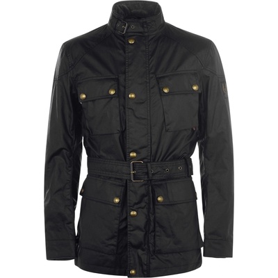 BELSTAFF Яке BELSTAFF Men's Trialmaster Water and Wind Resistant Waxed Cotton Long Sleeve Wax Jacket - Black