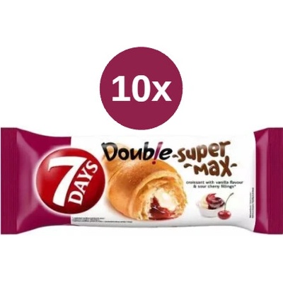 7Days croissant supermax vanilla-sour cherry fillings 10 x 110 g