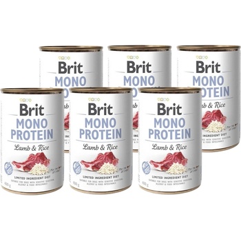 Brit mono protein агнешко месо и кафяв ориз 6x400г